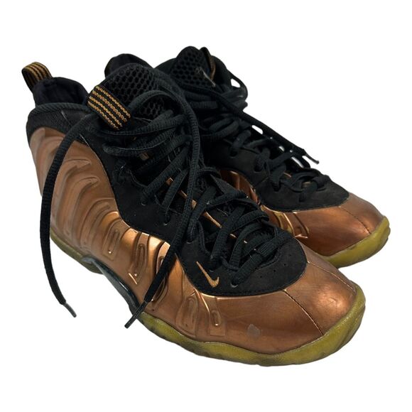 Nike Air Foamposite Little Posite One Copper Sneakers 644791-004 Size 5Y *Worn* - Picture 1 of 8